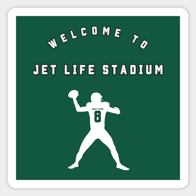 Welcome to Jet Life Stadium NY Jets Aaron Rodgers Sticker by Sleepless in NY